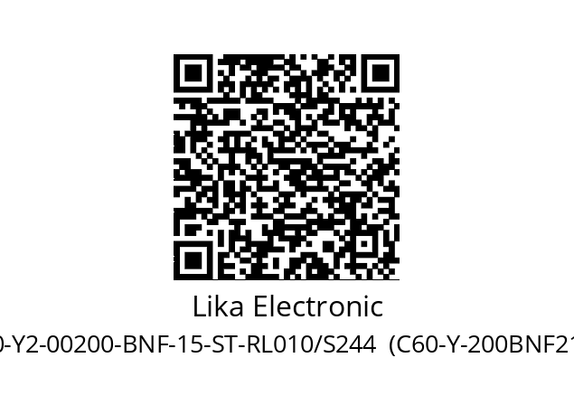   Lika Electronic C60-Y2-00200-BNF-15-ST-RL010/S244  (C60-Y-200BNF215/S244)