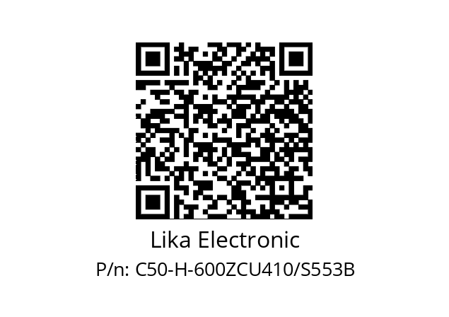   Lika Electronic C50-H-600ZCU410/S553B