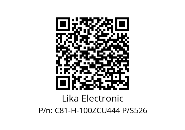   Lika Electronic C81-H-100ZCU444 P/S526