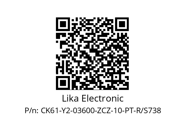   Lika Electronic CK61-Y2-03600-ZCZ-10-PT-R/S738