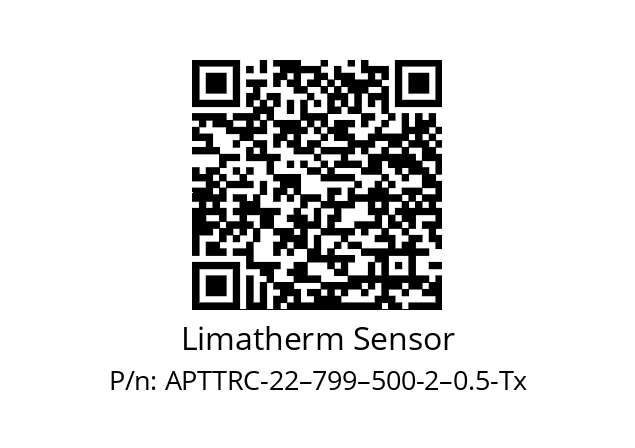   Limatherm Sensor APTTRC-22–799–500-2–0.5-Tx