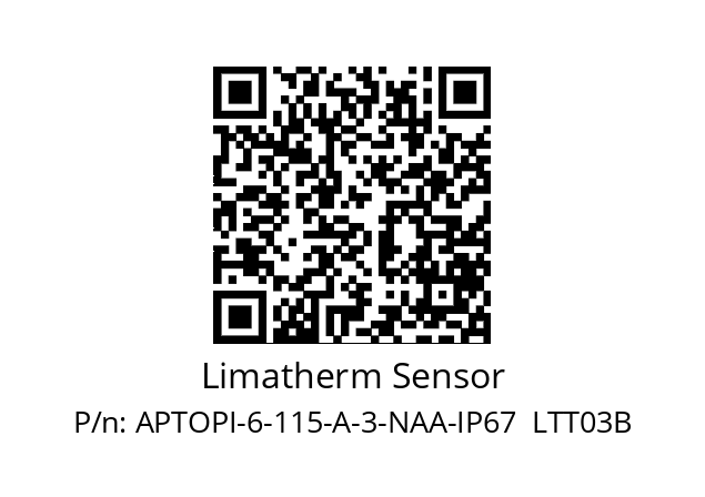   Limatherm Sensor APTOPI-6-115-A-3-NAA-IP67  LTT03B