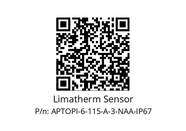   Limatherm Sensor APTOPI-6-115-A-3-NAA-IP67