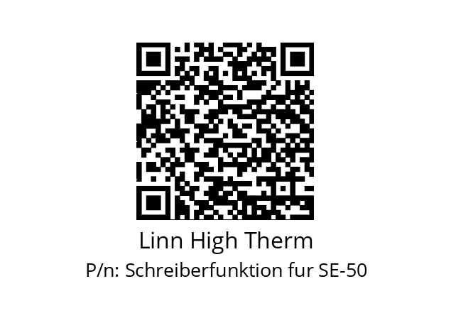   Linn High Therm Schreiberfunktion fur SE-50