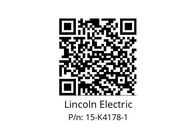   Lincoln Electric 15-K4178-1