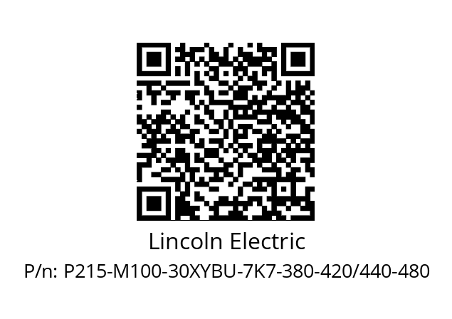   Lincoln Electric P215-M100-30XYBU-7K7-380-420/440-480