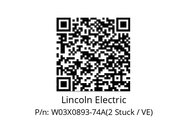   Lincoln Electric W03X0893-74A(2 Stuck / VE)