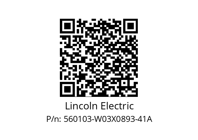   Lincoln Electric 560103-W03X0893-41A