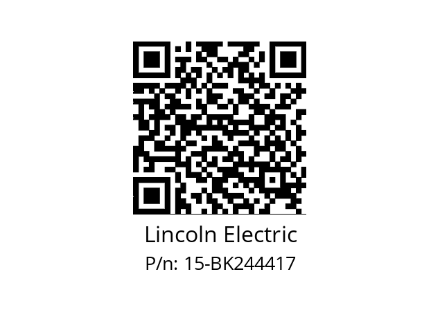   Lincoln Electric 15-BK244417