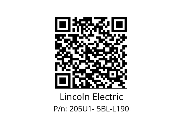   Lincoln Electric 205U1- 5BL-L190