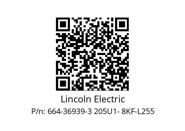   Lincoln Electric 664-36939-3 205U1- 8KF-L255