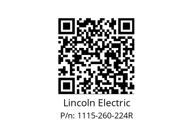   Lincoln Electric 1115-260-224R