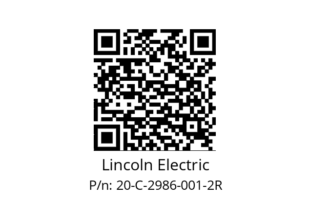   Lincoln Electric 20-C-2986-001-2R