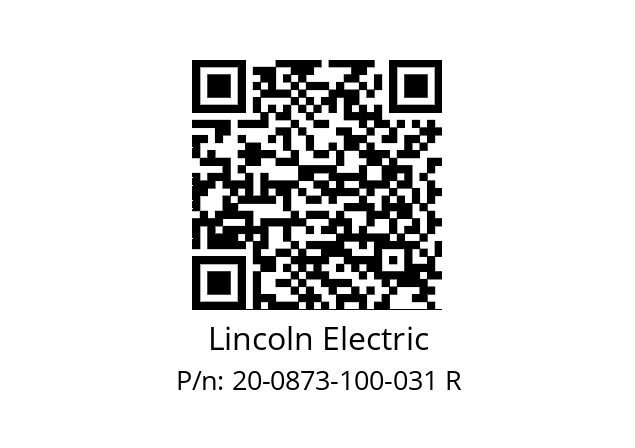   Lincoln Electric 20-0873-100-031 R