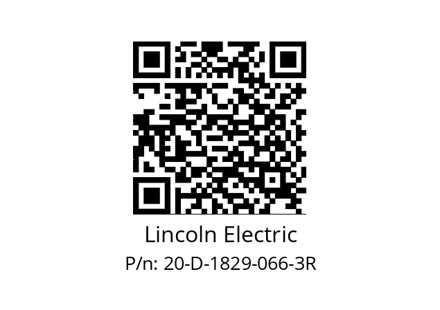   Lincoln Electric 20-D-1829-066-3R