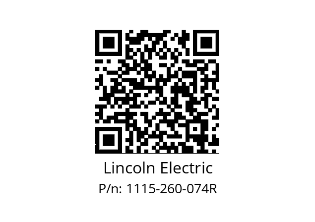   Lincoln Electric 1115-260-074R