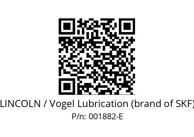   LINCOLN / Vogel Lubrication (brand of SKF) 001882-E