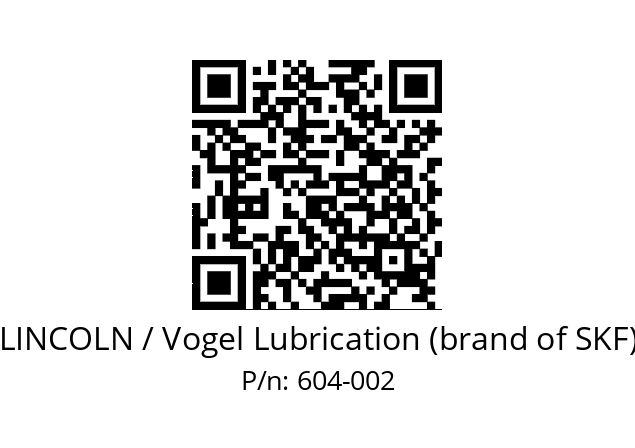   LINCOLN / Vogel Lubrication (brand of SKF) 604-002