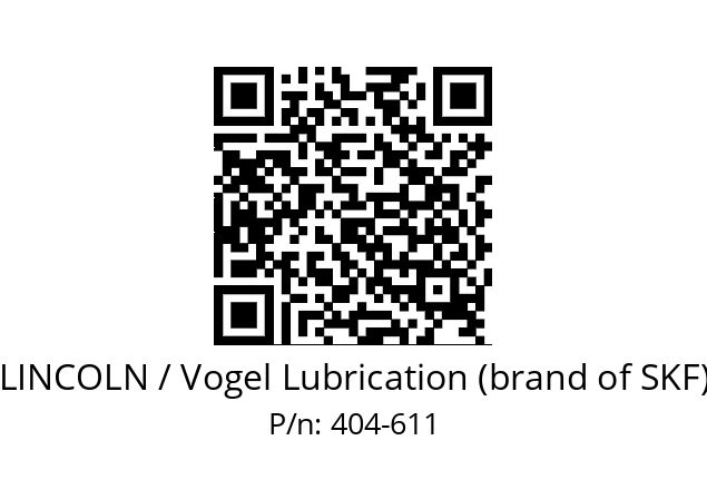   LINCOLN / Vogel Lubrication (brand of SKF) 404-611