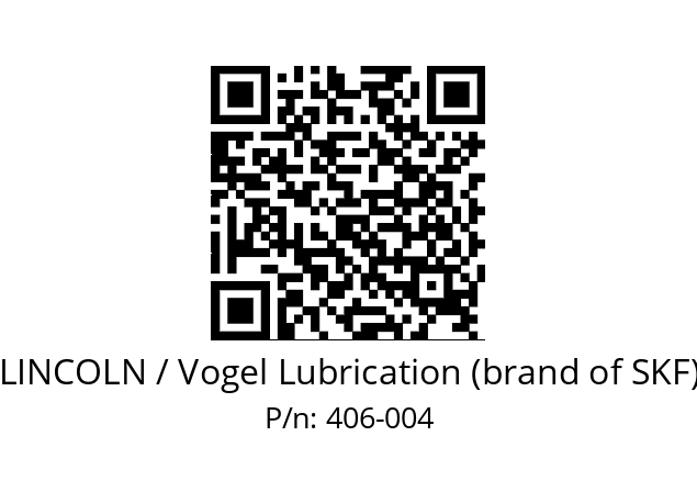   LINCOLN / Vogel Lubrication (brand of SKF) 406-004