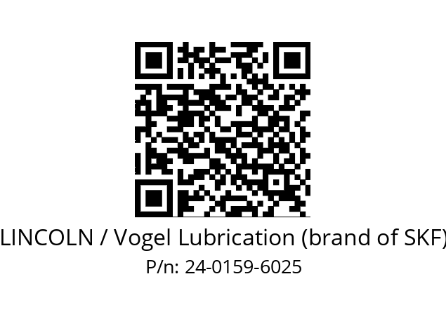   LINCOLN / Vogel Lubrication (brand of SKF) 24-0159-6025