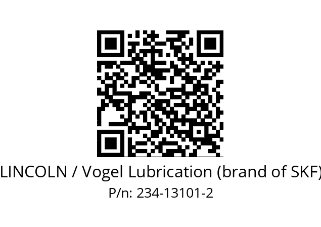   LINCOLN / Vogel Lubrication (brand of SKF) 234-13101-2