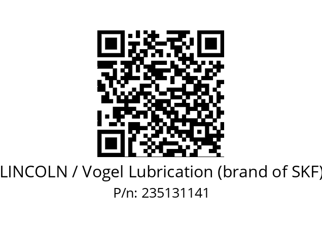   LINCOLN / Vogel Lubrication (brand of SKF) 235131141