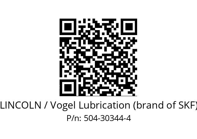   LINCOLN / Vogel Lubrication (brand of SKF) 504-30344-4