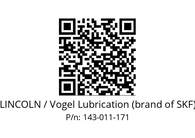   LINCOLN / Vogel Lubrication (brand of SKF) 143-011-171