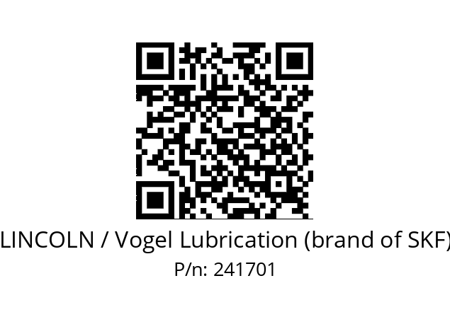   LINCOLN / Vogel Lubrication (brand of SKF) 241701