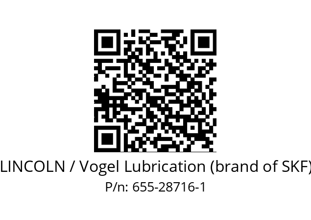   LINCOLN / Vogel Lubrication (brand of SKF) 655-28716-1