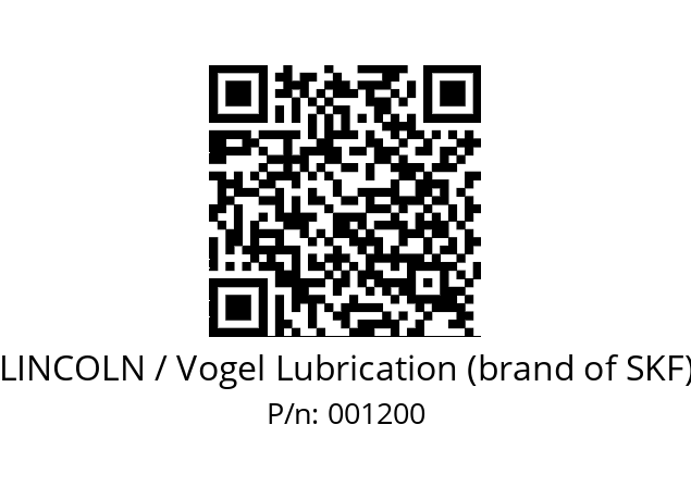   LINCOLN / Vogel Lubrication (brand of SKF) 001200