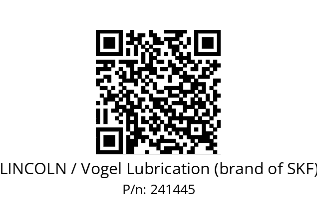   LINCOLN / Vogel Lubrication (brand of SKF) 241445