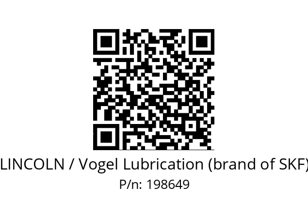   LINCOLN / Vogel Lubrication (brand of SKF) 198649