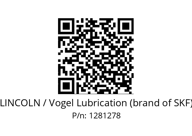   LINCOLN / Vogel Lubrication (brand of SKF) 1281278