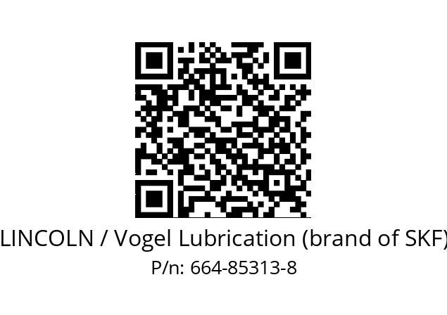   LINCOLN / Vogel Lubrication (brand of SKF) 664-85313-8