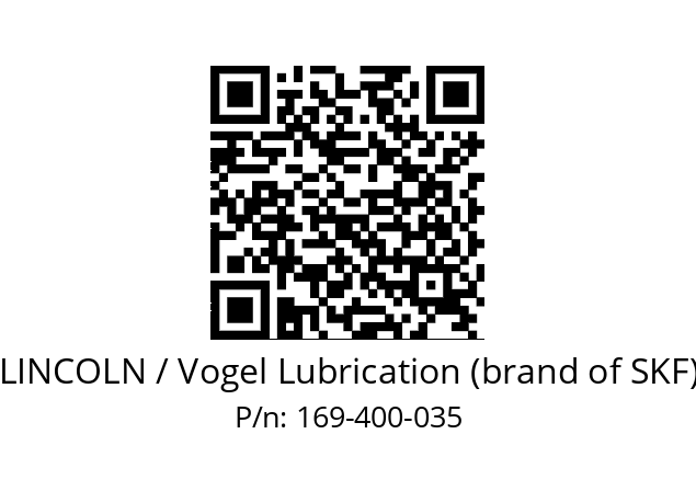   LINCOLN / Vogel Lubrication (brand of SKF) 169-400-035