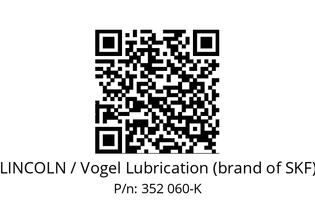   LINCOLN / Vogel Lubrication (brand of SKF) 352 060-K