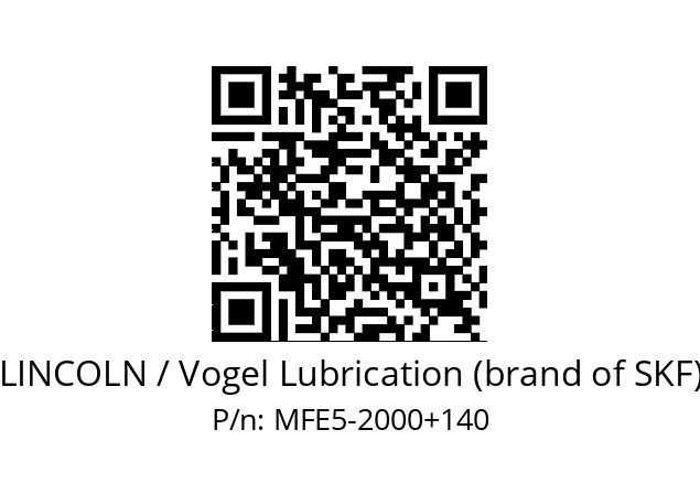   LINCOLN / Vogel Lubrication (brand of SKF) MFE5-2000+140