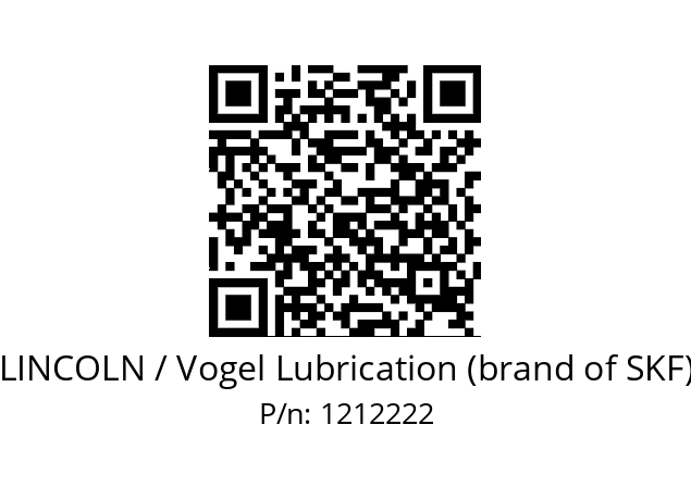   LINCOLN / Vogel Lubrication (brand of SKF) 1212222