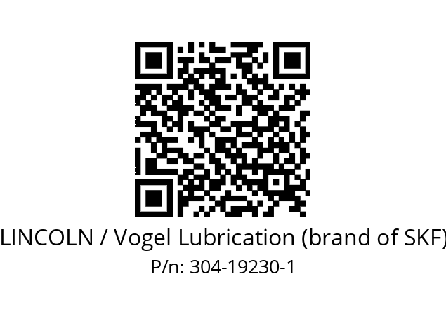   LINCOLN / Vogel Lubrication (brand of SKF) 304-19230-1