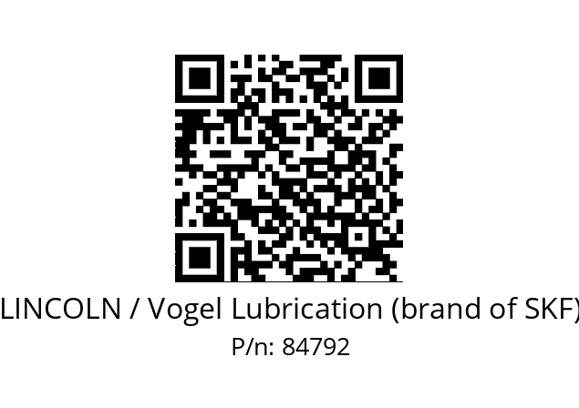   LINCOLN / Vogel Lubrication (brand of SKF) 84792