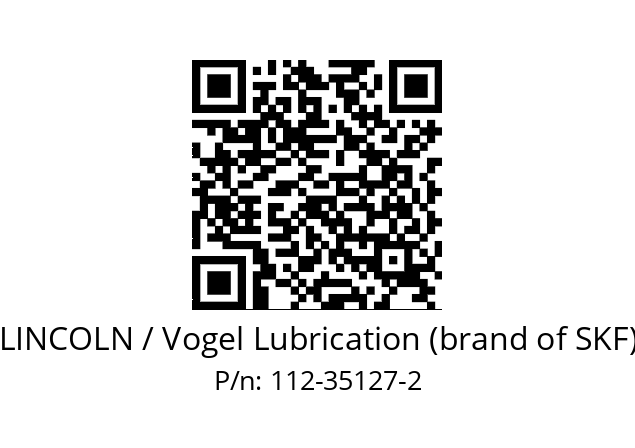   LINCOLN / Vogel Lubrication (brand of SKF) 112-35127-2