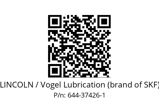   LINCOLN / Vogel Lubrication (brand of SKF) 644-37426-1