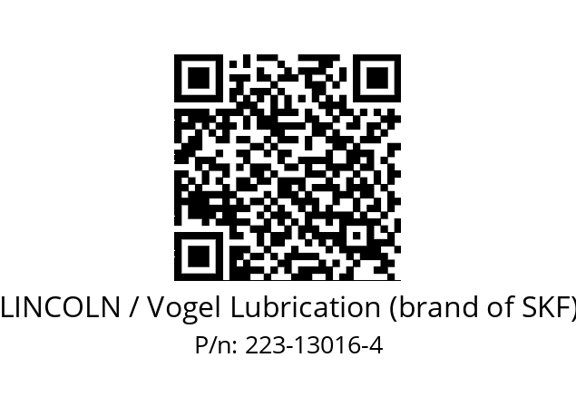   LINCOLN / Vogel Lubrication (brand of SKF) 223-13016-4