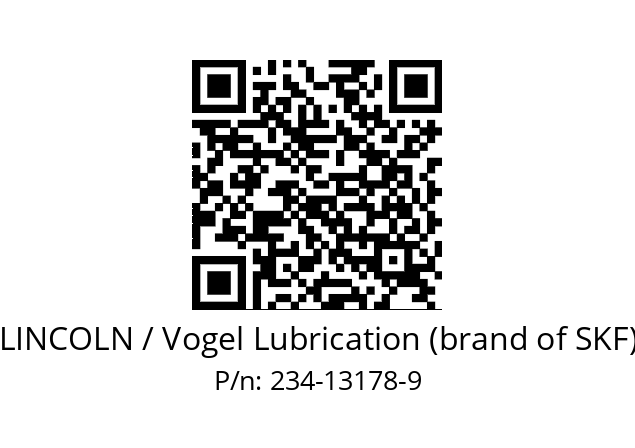   LINCOLN / Vogel Lubrication (brand of SKF) 234-13178-9