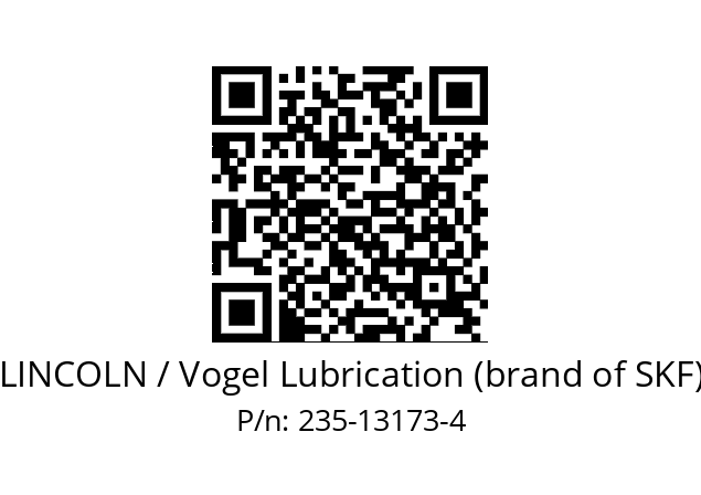   LINCOLN / Vogel Lubrication (brand of SKF) 235-13173-4