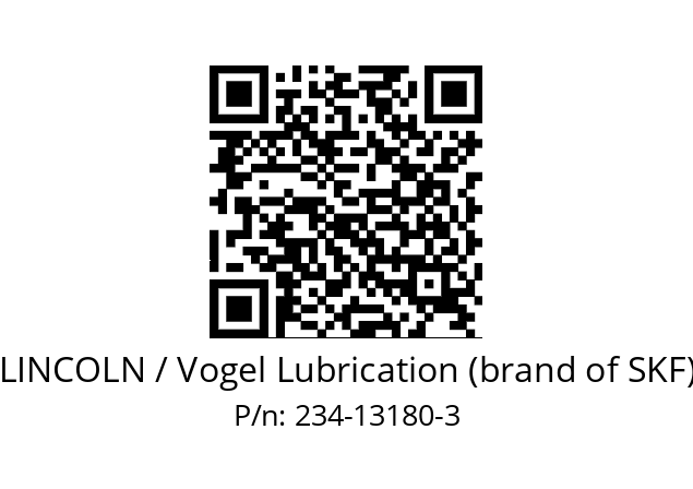   LINCOLN / Vogel Lubrication (brand of SKF) 234-13180-3