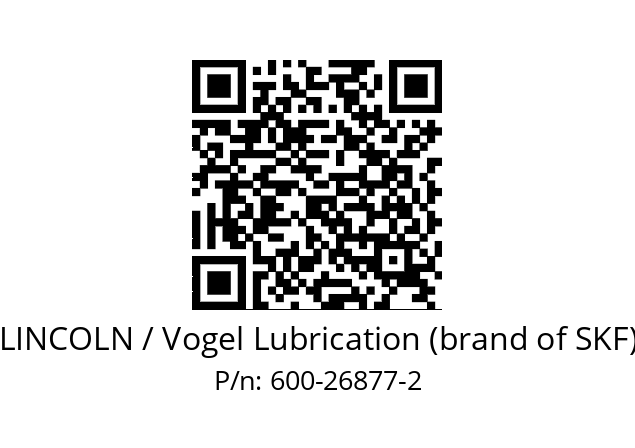   LINCOLN / Vogel Lubrication (brand of SKF) 600-26877-2