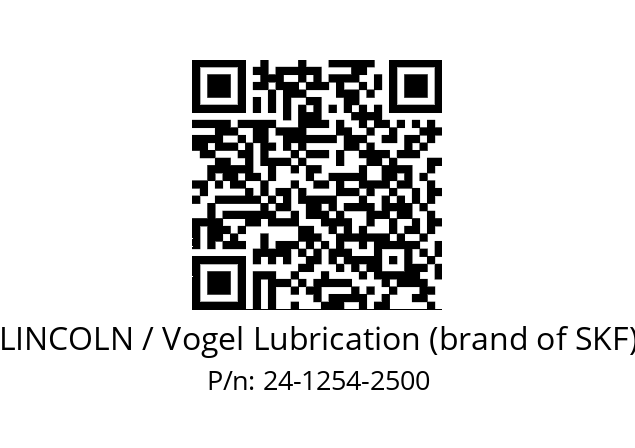   LINCOLN / Vogel Lubrication (brand of SKF) 24-1254-2500